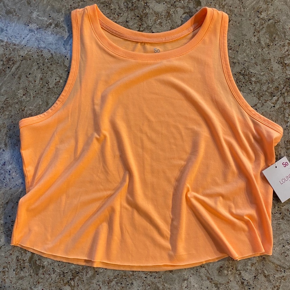 Neon orange tank top